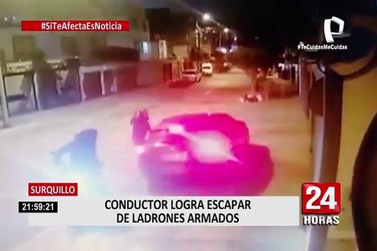 Surquillo: conductor logra escapar de ladrones armados