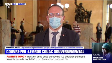 Damien Abad (LR) sur le couvre-feu à Paris: "les Français n'y comprennent plus rien"