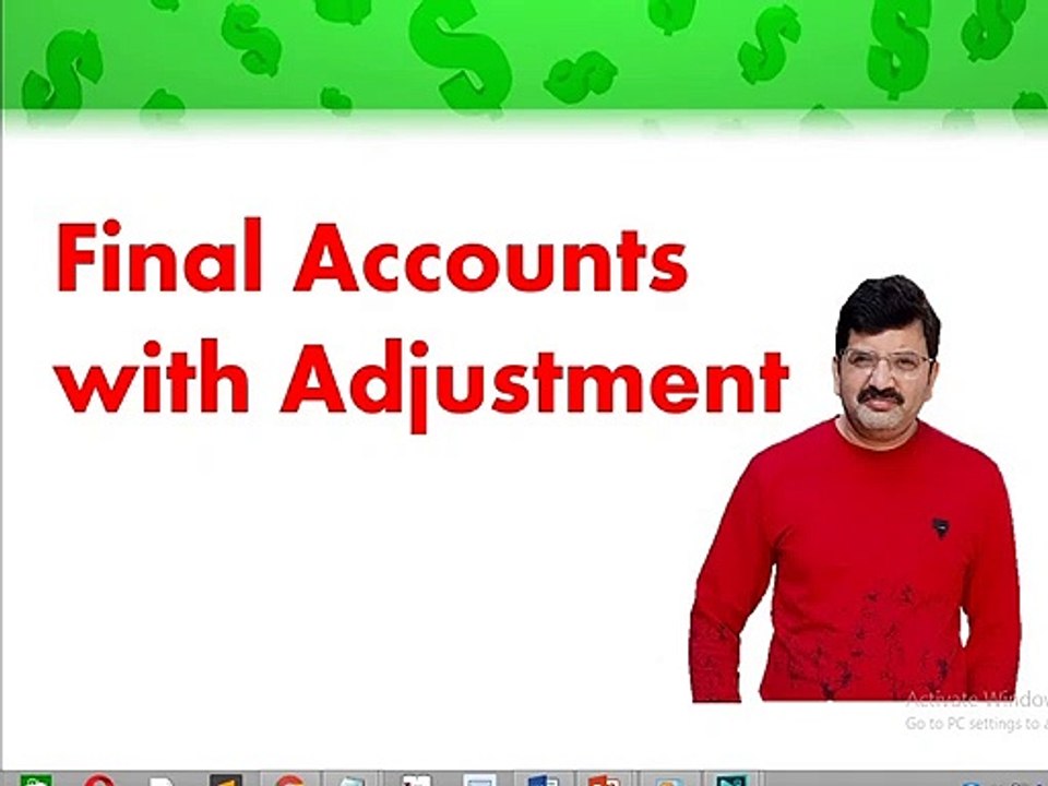 adjustment entries  in Final accounts trading PL and balance sheet