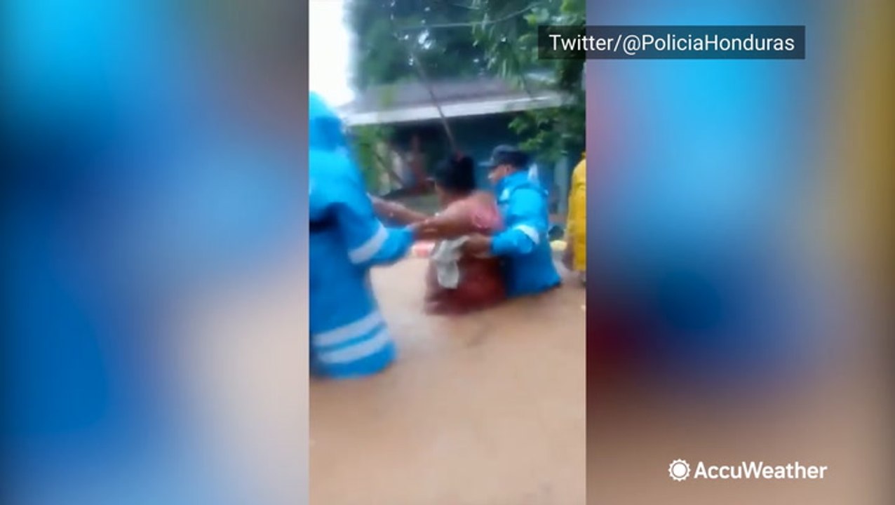 Woman rescued from Hurricane Eta flooding