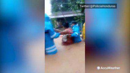 Woman rescued from Hurricane Eta flooding