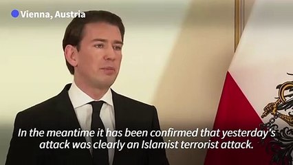 Austria "won't be intimidated by terrorists" says Kurz after deadly attack
