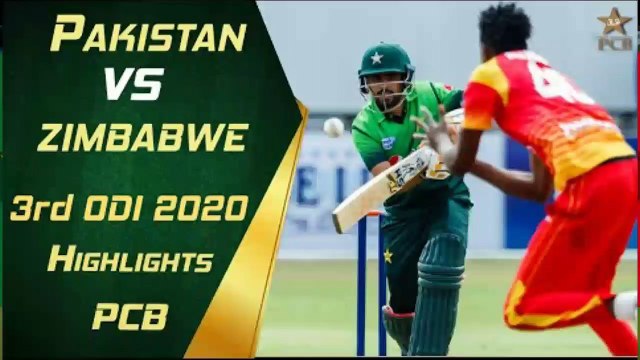 PAK VS ZIM 3RD ODI 2020 HIGHLIGHTS II PAK VS ZIM 3RD ODI HIGHLIGHTS