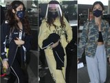 Janhvi Kapor, Khushi Kapoor, Shanaya Kapoor & Boney Kapoor Spotted at the Airport _ SpotboyE