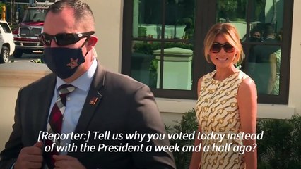 Melania Trump: 'It's election day so I wanted to come here to vote today'