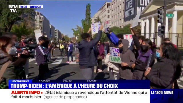 Présidentielle américaine: les opposants et partisans de Donald Trump se rassemblent devant la Maison Blanche