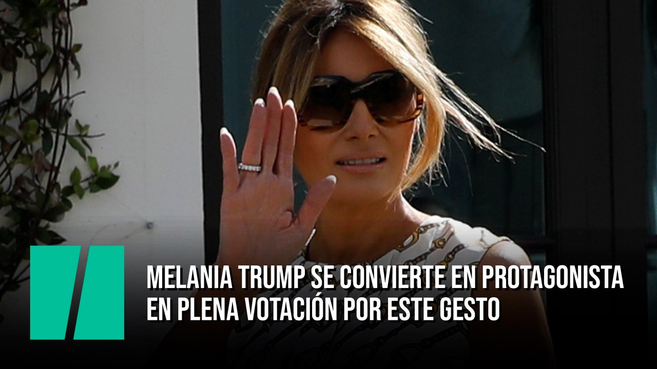 Melania Trump se convierte en protagonista en plena votación por este gesto