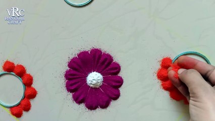 Rangoli - flower rangoli - rangoli design for beginner