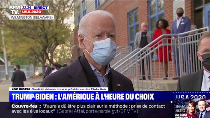 Joe Biden à propos de Donald Trump: "Quoi qu'il fasse, quoi qu'il dise, on comptera les voix"