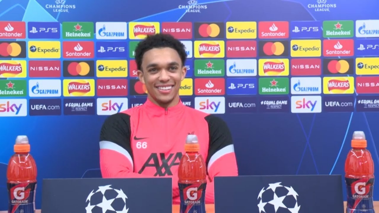 Trent Alexander-Arnold pre-Atalanta press conference