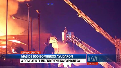 Incendio en zona industrial de Durán