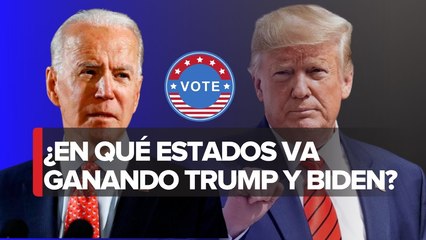 Estados ganados por Donald Trump y Joe Biden