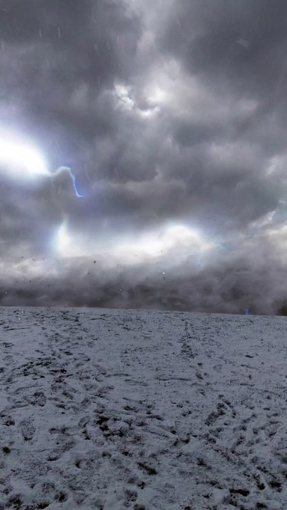 Over the hill, mysterious storm
