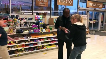 Karen throws a fit after she's caught shoplifting