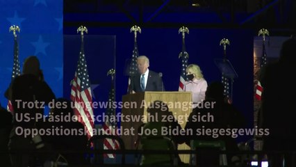Biden sieht sich "auf Kurs" zum Wahlsieg
