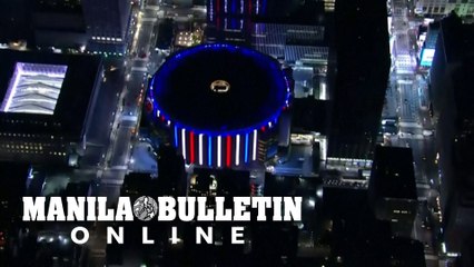 New York skyline lights up in US flag colors on election night