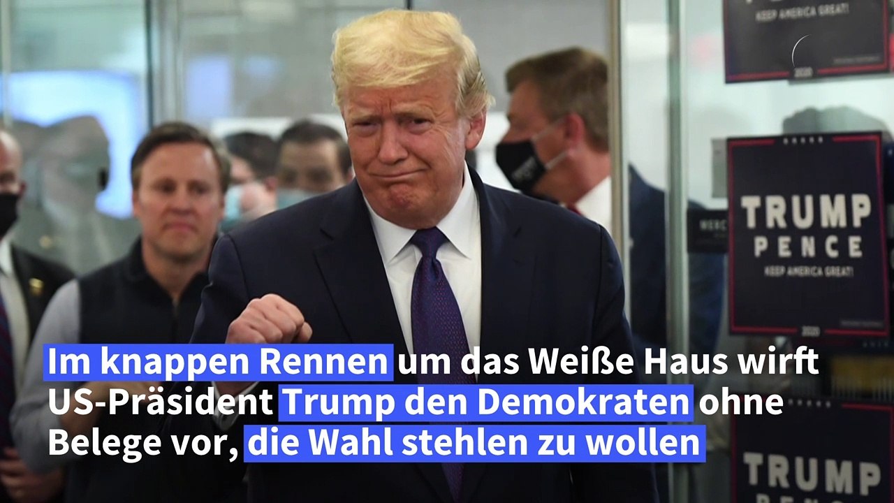 Trump wirft demokraten ohne belege wahlbetrug vor