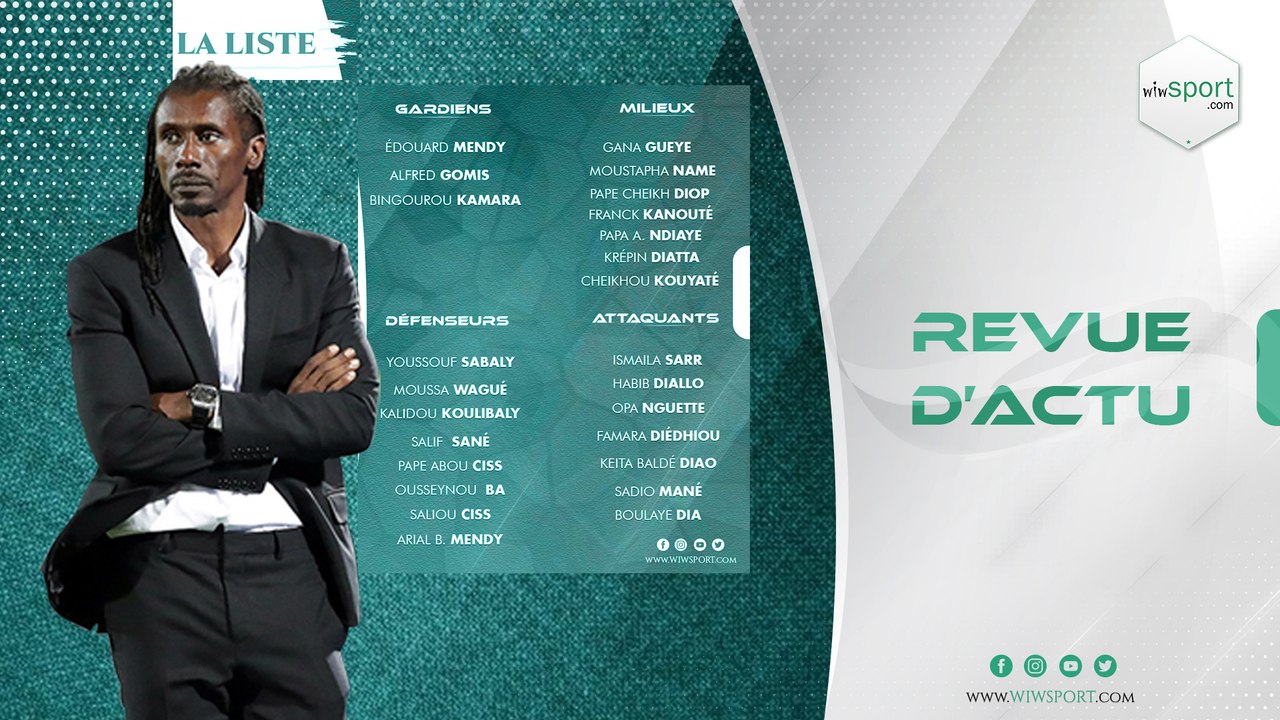 Revue d’actu: Aliou Cissé convoque 25 Lions, Alfred vs Edouard ...