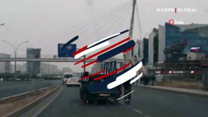 Patenli gençlerin canlarını hiçe saydığı anlar kamerada