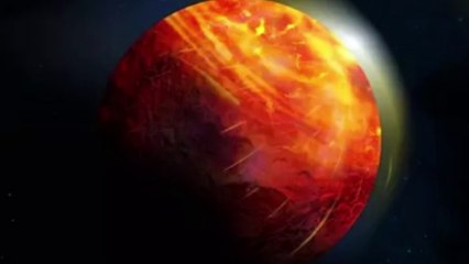 Un mundo con un mar de lava cubierto por una atmósfera de vapor de roca