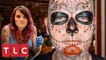 Homem tatua o rosto inteiro apesar de passar por horas de dor intensa | Tattoo Girls | TLC Brasil