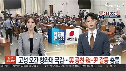 고성 오간 청와대 국감…'與 공천·秋-尹 갈등' 충돌