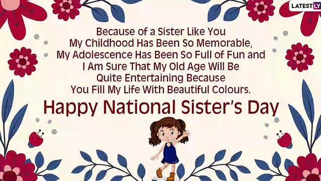 Happy Sisters' Day 2020 Wishes: WhatsApp Messages And Beautiful Images to Greet Your Sisters