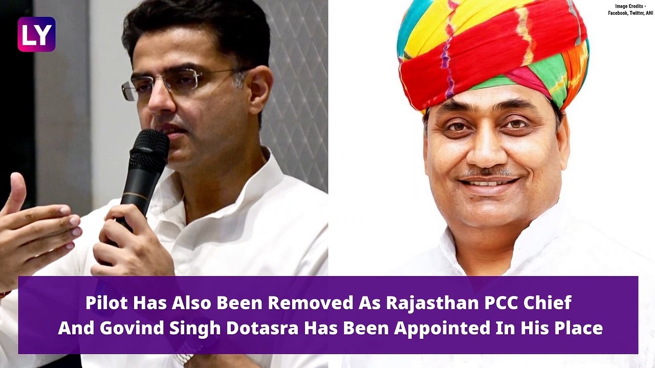 Sachin Pilot Removed As Rajasthan Deputy Chief Minister, State PCC Chief Amid Political Crisis