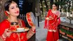 Karwa Chauth पर Raveena Tandon नई नवेली दुल्हन की तरह सजी हुई आई नजर । Pictures हुई Viral । Boldsky