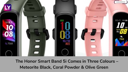 Download Video: Honor Band 5i & Honor MagicWatch 2 With New Impressive Features Launched In India; Check Prices, Variants, Features & Specifications