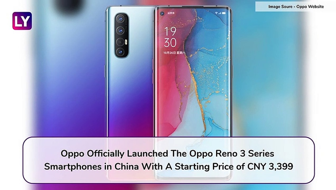 Oppo Reno 3 Series 5G Smartphones Launched in China; Prices, Variants, Features & Specifications