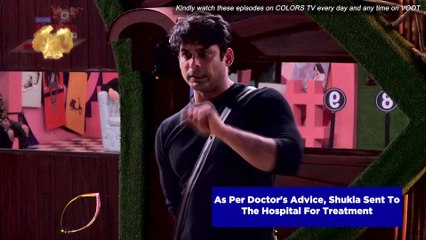 Bigg Boss 13 Episode 54 Updates| 13 Dec 2019: Sidharth Shukla Sent To The Hospital