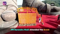 PM Narendra Modi Pays Floral Tribute To Sardar Vallabhbhai Patel At Statue Of Unity