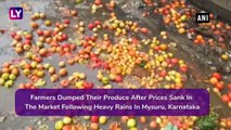 Karnataka: Farmers Throw Vegetables In Mysuru Amid Low Prices Following Heavy Rains