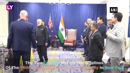 PM Modi Meets New Zealand Counterpart Jacinda Ardern On 74th United Nations General Assembly