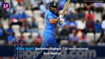 Indian Skipper Virat Kohli Becomes Highest T20I Run-Getter