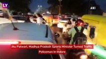 Jitu Patwari, MP Sports Minister Manages Traffic After Getting Stuck In Jam