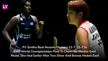 Télécharger la video: PV Sindhu Beats Nozomi Okuhara to Win BWF World Championships 2019 Title