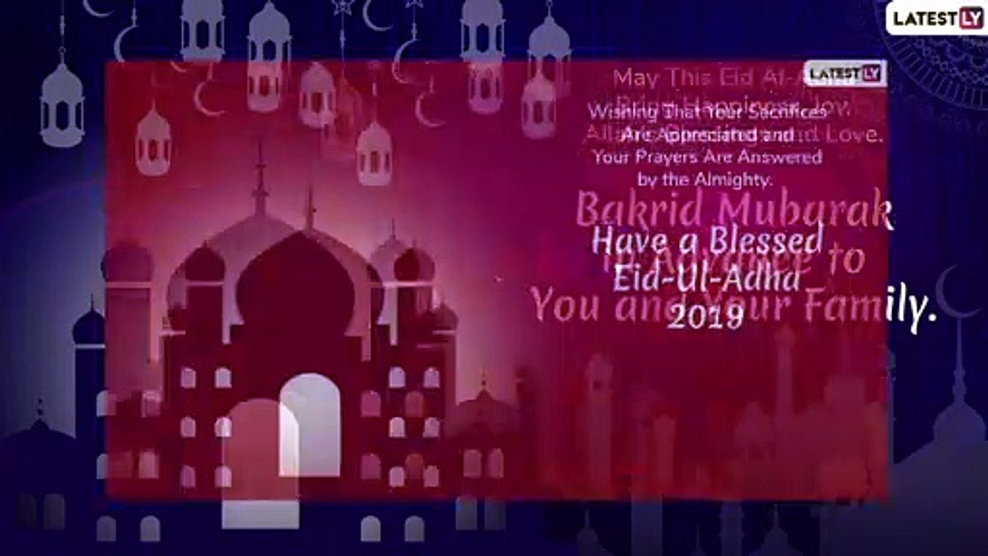 ⁣Bakrid 2019 Greetings in Advance: WhatsApp Messages, SMS, Quotes, Images to Wish on Eid al-Adha