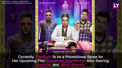 Sonakshi Sinha Looks Mesmerising in White Sharara As She Promotes Upcoming Film Khandaani Shafakhana