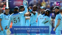 England vs New Zealand Stat Highlights ICC CWC 2019: ENG Qualify for Semi-Final
