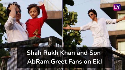 Shah Rukh Khan Makes an Eid Appearance With Son Abram Khan
