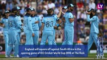 England vs South Africa, ICC Cricket World Cup 2019 Match 1 Video Preview