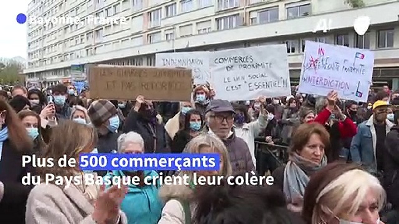 "Si on nous ferme, on nous tue": à Bayonne, les commerçants dans la rue