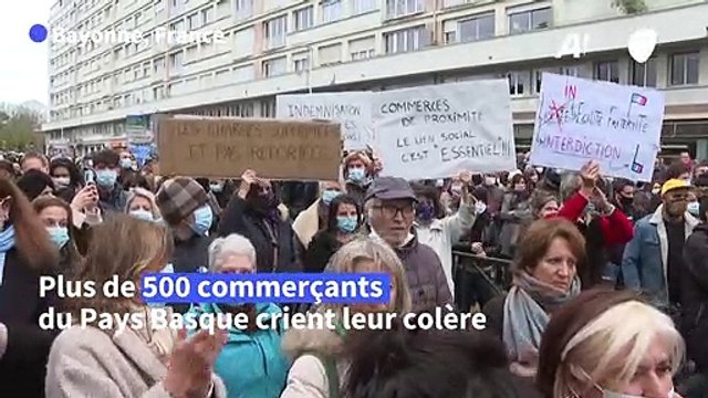 Si on nous ferme, on nous tue : à Bayonne, les commerçants dans la rue