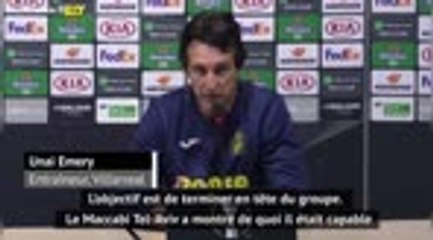 Villarreal - Emery : "L'objectif est de terminer en tête du groupe"