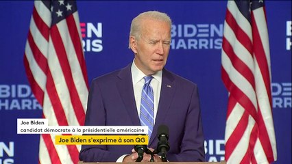 Election américaine : "Nous pensons que nous serons les vainqueurs", déclare Joe Biden