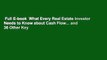 Full E-book  What Every Real Estate Investor Needs to Know about Cash Flow... and 36 Other Key