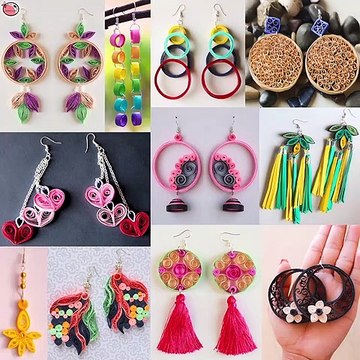 17 Fancy DIY Paper Earring!!.. Daily Wear Beautiful Paper Quilling Earrings Making - Tutorial