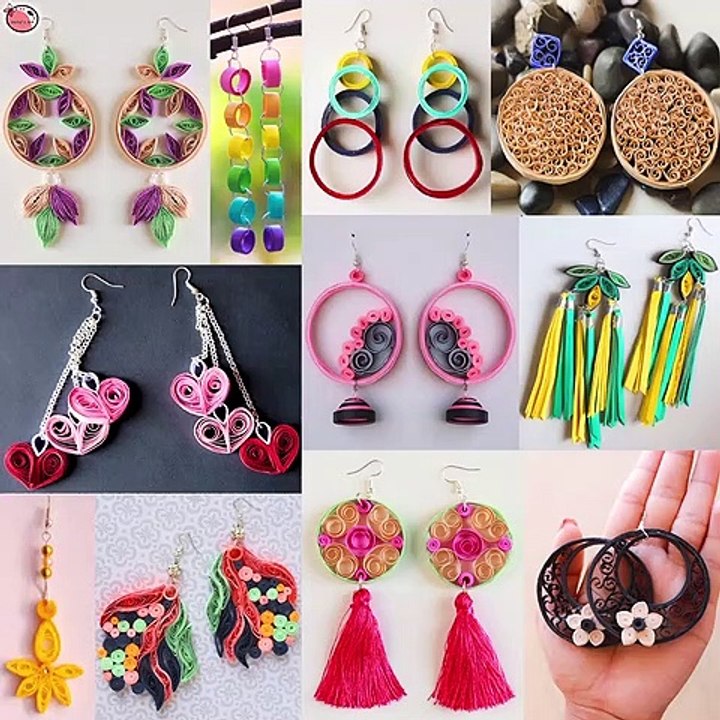 17 Fancy DIY Paper Earring!!.. Daily Wear Beautiful Paper Quilling Earrings Making - Tutorial